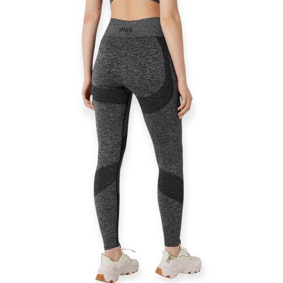 NWT PINK Victorias Secret Seamless High Waist Leggings Gray Activewear Sz Medium - Picture 2 of 9